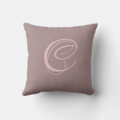 Initial Custom Letter C Monogram Kissen (Rückseite)