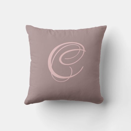 Initial Custom Letter C Monogram Kissen (Rückseite)