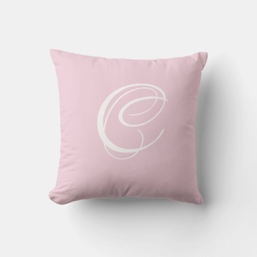 Initial Custom Letter C Monogram Kissen (Vorderseite)