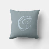 Initial Custom Letter C Monogram Kissen (Rückseite)