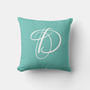 Initial Custom Letter D Monogram Kissen