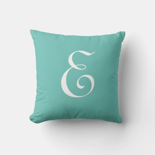 Initial Custom Letter E Monogram Kissen (Vorderseite)