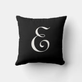 Initial Custom Letter E Monogram Kissen (Rückseite)