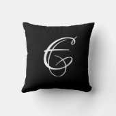 Initial Custom Letter E Monogram Kissen (Rückseite)
