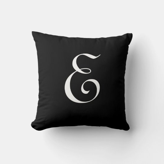 Initial Custom Letter E Monogram Kissen (Vorderseite)