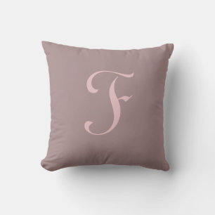 Initial Custom Letter F Monogram Kissen