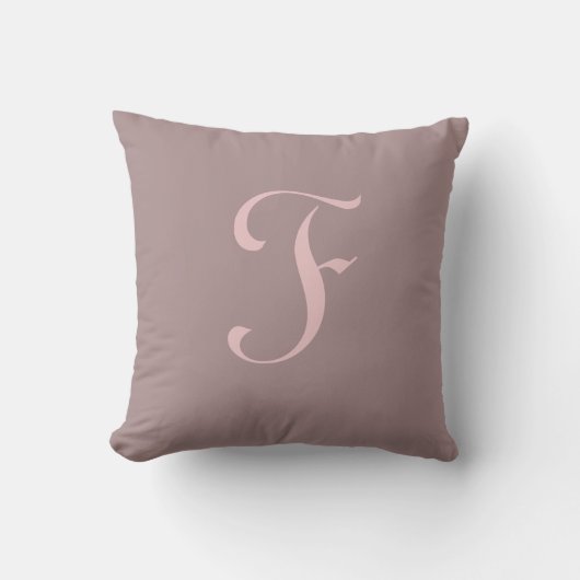 Initial Custom Letter F Monogram Kissen (Vorderseite)