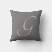Initial Custom Letter G Monogram Kissen (Rückseite)