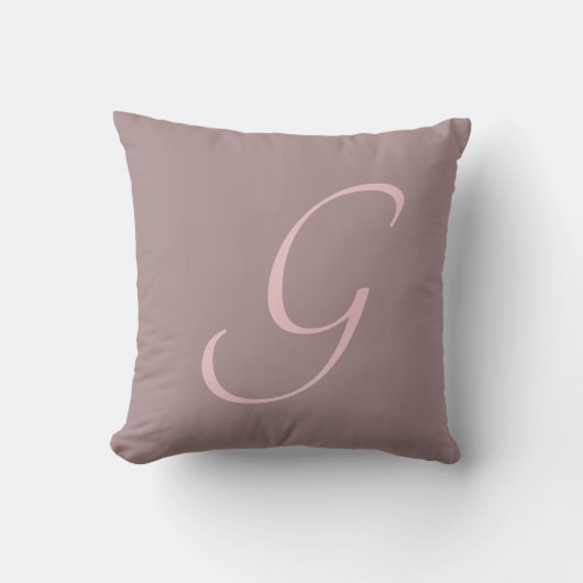 Initial Custom Letter G Monogram Kissen (Vorderseite)