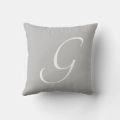 Initial Custom Letter G Monogram Kissen (Rückseite)