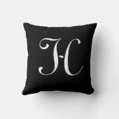 Initial Custom Letter H Monogram Kissen (Rückseite)
