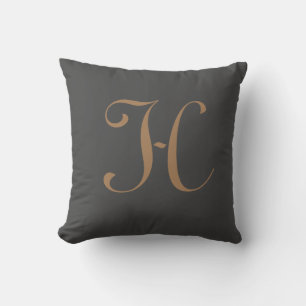 Initial Custom Letter H Monogram Kissen