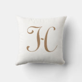 Initial Custom Letter H Monogram Kissen (Rückseite)
