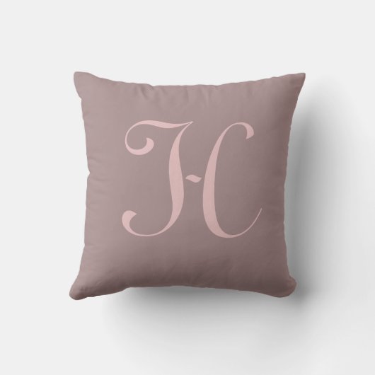 Initial Custom Letter H Monogram Kissen (Rückseite)