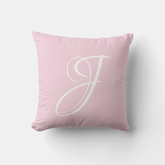 Initial Custom Letter J Monogram Kissen (Vorderseite)