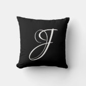 Initial Custom Letter J Monogram Kissen (Vorderseite)