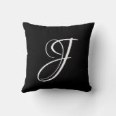 Initial Custom Letter J Monogram Kissen (Rückseite)