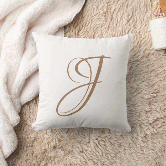 Initial Custom Letter J Monogram Kissen (Decke)