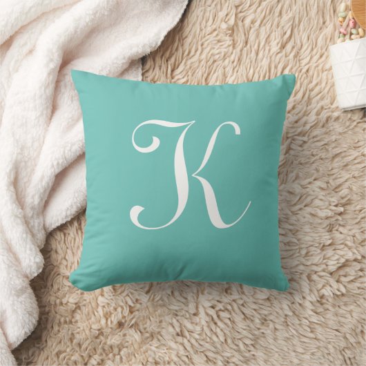 Initial Custom Letter K Monogram Kissen (Decke)