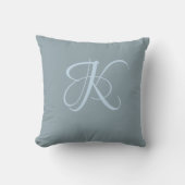 Initial Custom Letter K Monogram Kissen (Vorderseite)