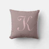 Initial Custom Letter K Monogram Kissen (Vorderseite)