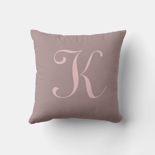 Initial Custom Letter K Monogram Kissen (Rückseite)