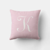 Initial Custom Letter K Monogram Kissen (Rückseite)