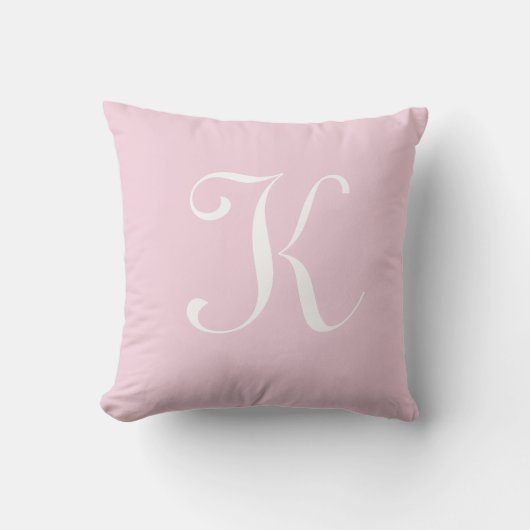 Initial Custom Letter K Monogram Kissen (Vorderseite)