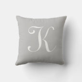 Initial Custom Letter K Monogram Kissen (Rückseite)