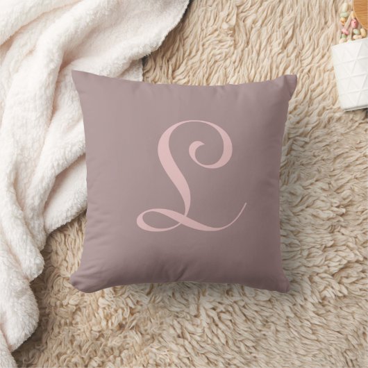 Initial Custom Letter L Monogram Kissen (Decke)
