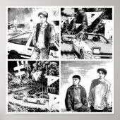 Initial D Manga Panel JDM Japanischer Drift Poster (Vorne)