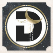 Initial D Moon and Stars Paper Party Untersetzer (Vorderseite)