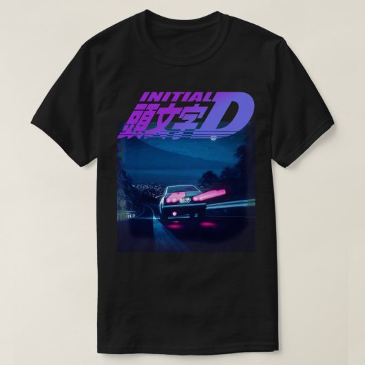 Initial D Neon AE86 Classic T-Shirt (Design vorne)