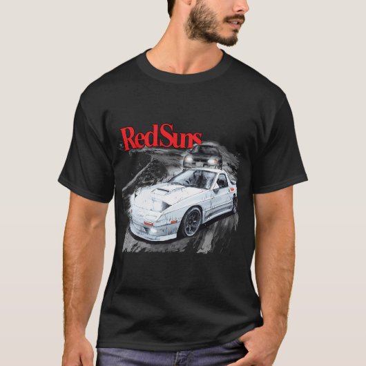Initial D - ROTE SONNEN VS TEAM EMPERIOR Mountain T-Shirt (Vorderseite)