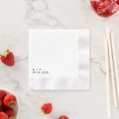 Initial + Date Cocktail Serviette (Beispiel)