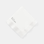 Initial + Date Cocktail Serviette (Ecke)