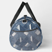 Initial Denim Blue and White Monogram Duffle Bag (Rechts)
