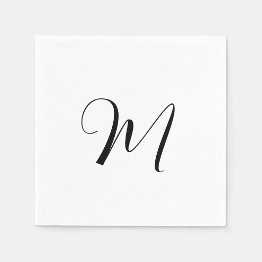Initial der Minimalistischen Monogramm Serviette (Vorderseite)