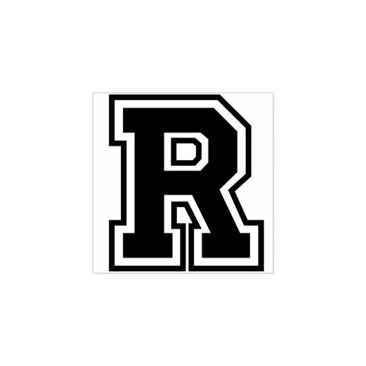 Initial des Classic Letter R Monogram Gummistempel (Prägung)