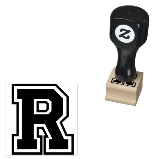 Initial des Classic Letter R Monogram Gummistempel (Stempel)