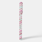 Initial des modernen Ikat Zickzack Stripe Monogram Case-Mate iPhone Hülle (Rückseite / Rechts)
