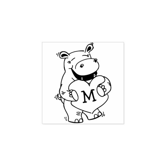 Initial des Niedlichen Valentinmonogramms des Hipp Gummistempel (Prägung)