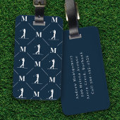 Initial-Designer-Muster für Golfer Monogram Gepäckanhänger