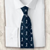 Initial-Designer-Muster für Golfer Monogram Krawatte