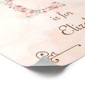 Initial E Baby Name Monogram Art Print Poster (Ecke)