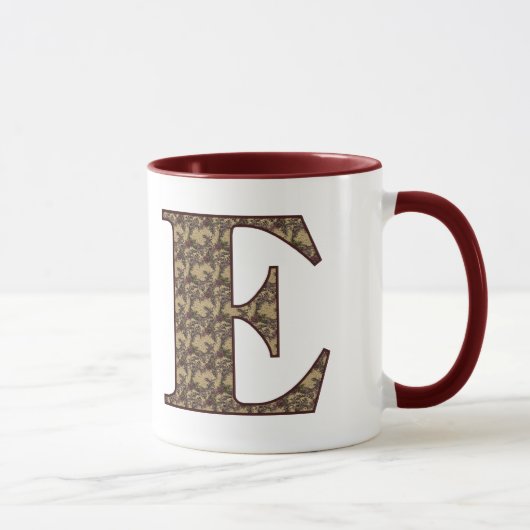 Initial E Elegant Tasse (Rechts)