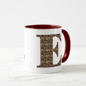 Initial E Elegant Tasse (VorderseiteRechts)