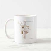 Initial E mit weich Blume Kaffee Tasse (Links)