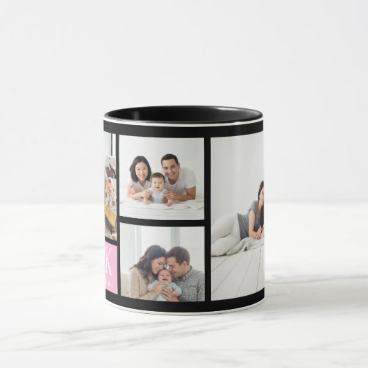 Initial EDITABLE Sweetheart Photos Valentine's Tasse (Zentrum)