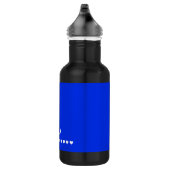 Initial elegant Blau-Weiß-Monogramm Edelstahlflasche (Rechts)